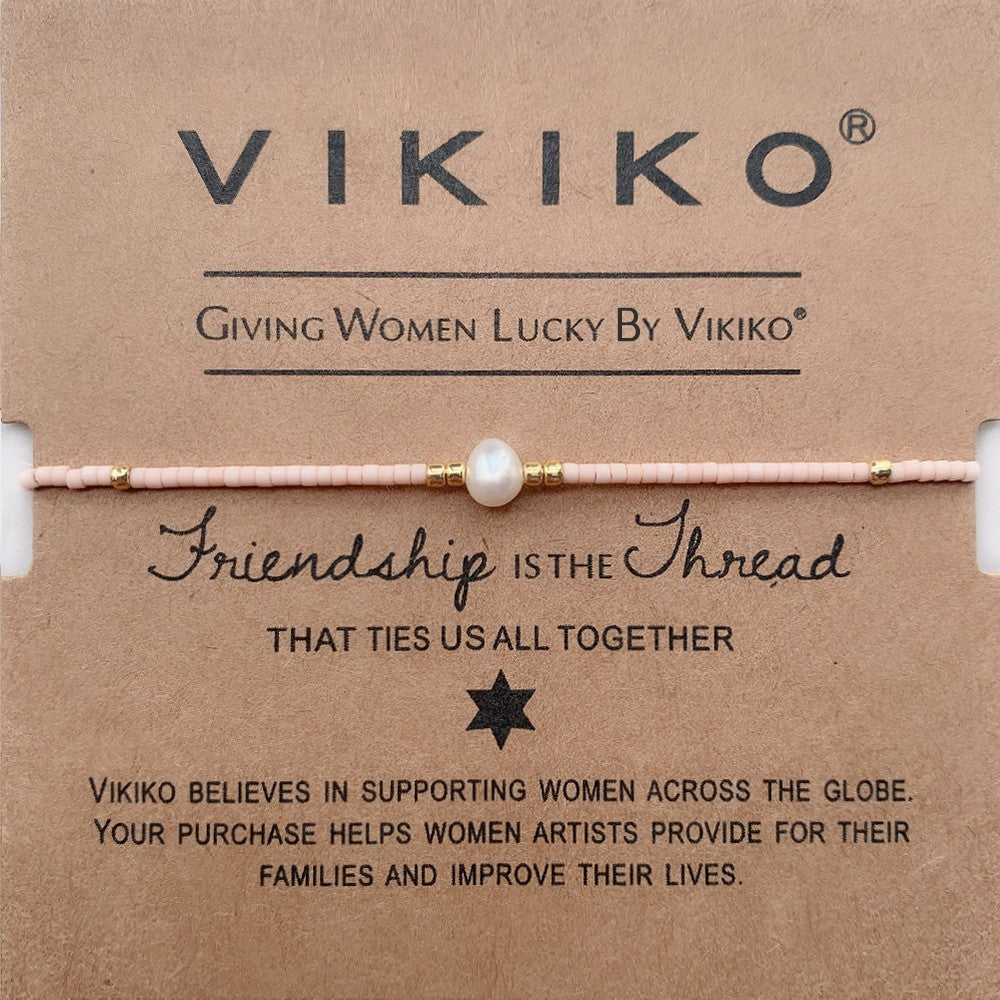 VIKIKO Miyuki Delica Beads Dainty Bracelet Freshwater Pearl Bracelets