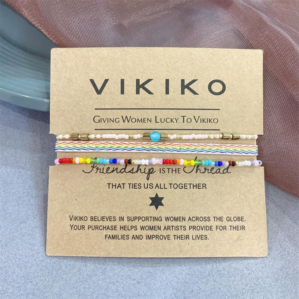 VIKIKO Handmade Japanese Miyuki Beads Rainbow Bracelet