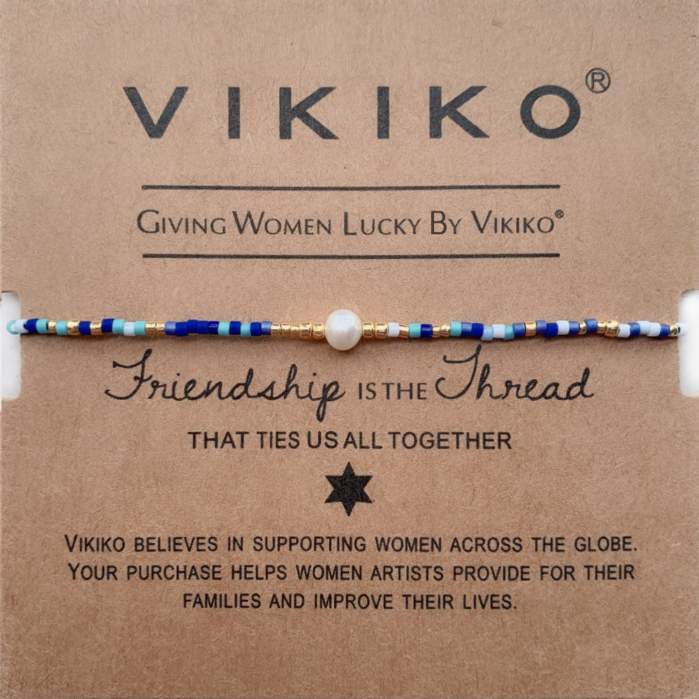 VIKIKO Mix Color Miyuki Delica Beads Dainty Bracelet Freshwater Pearl Bracelets