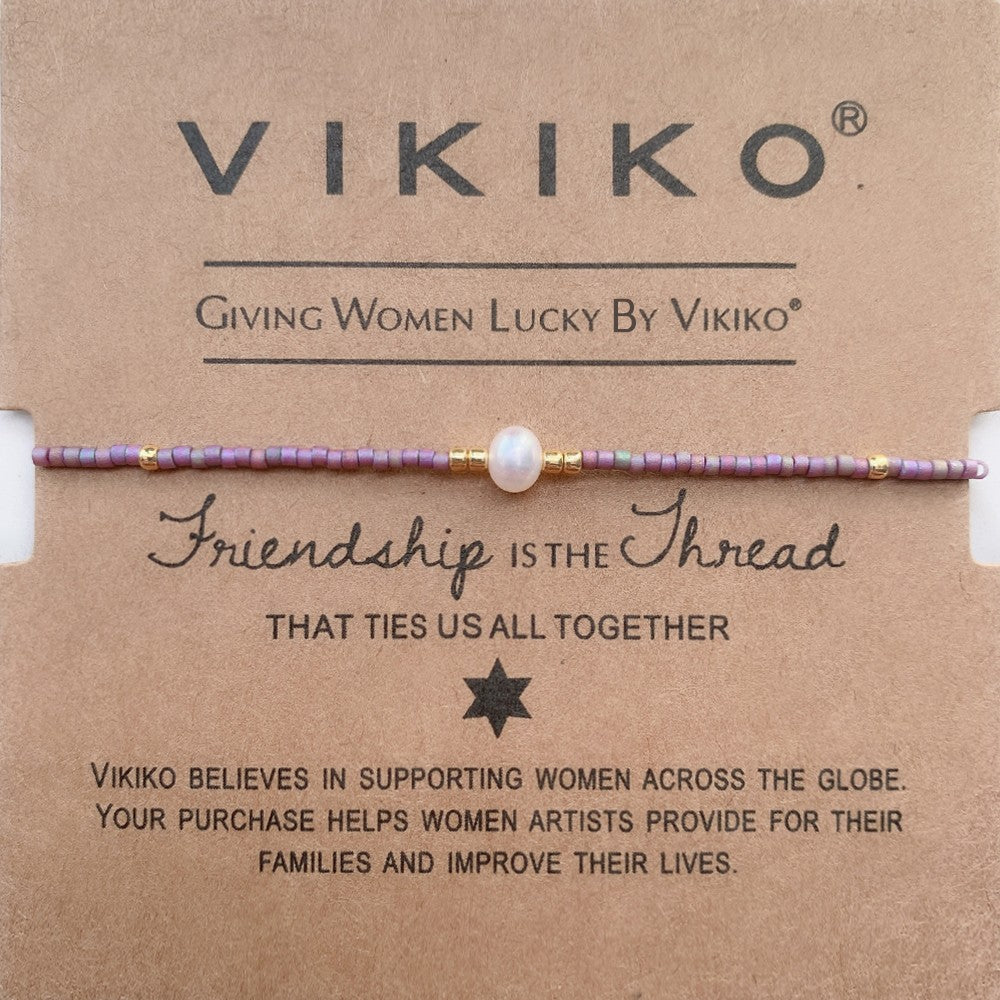 VIKIKO Miyuki Delica Beads Dainty Bracelet Freshwater Pearl Bracelets