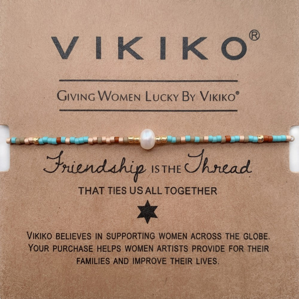 VIKIKO Mix Color Miyuki Delica Beads Dainty Bracelet Freshwater Pearl Bracelets