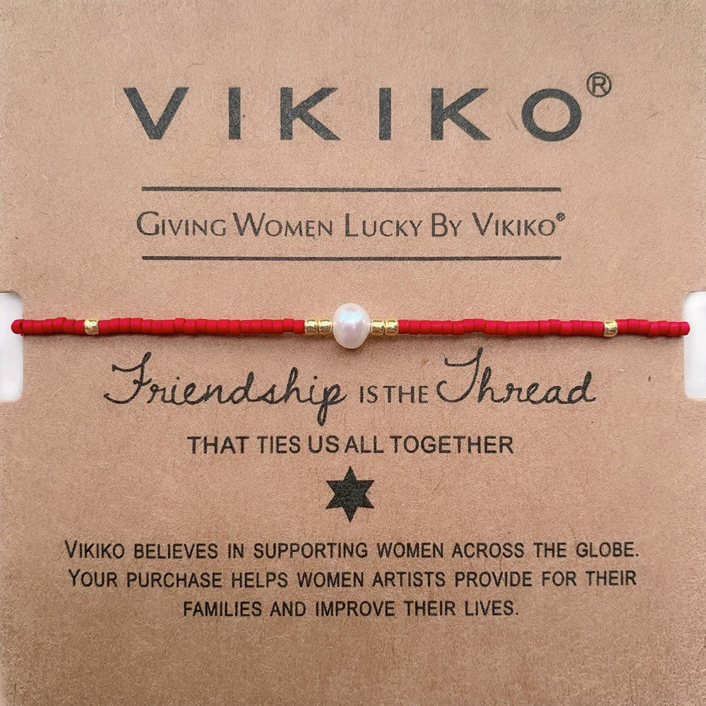 VIKIKO Miyuki Delica Beads Dainty Bracelet Freshwater Pearl Bracelets