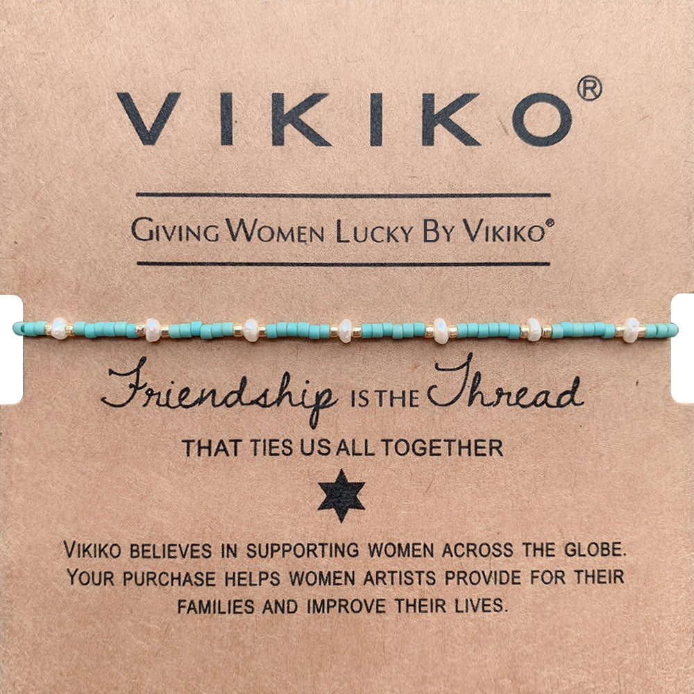 VIKIKO Dainty Bracelet for Women Handmade Beaded Bracelet Miyuki Beads Bracelet Set