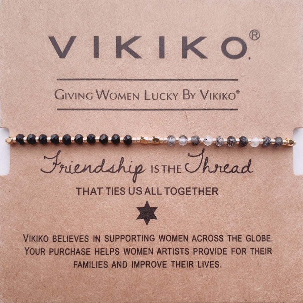 VIKIKO Natural Stone & Pearl Bracelets Miyuki Delica Beads Dainty Bracelet Set