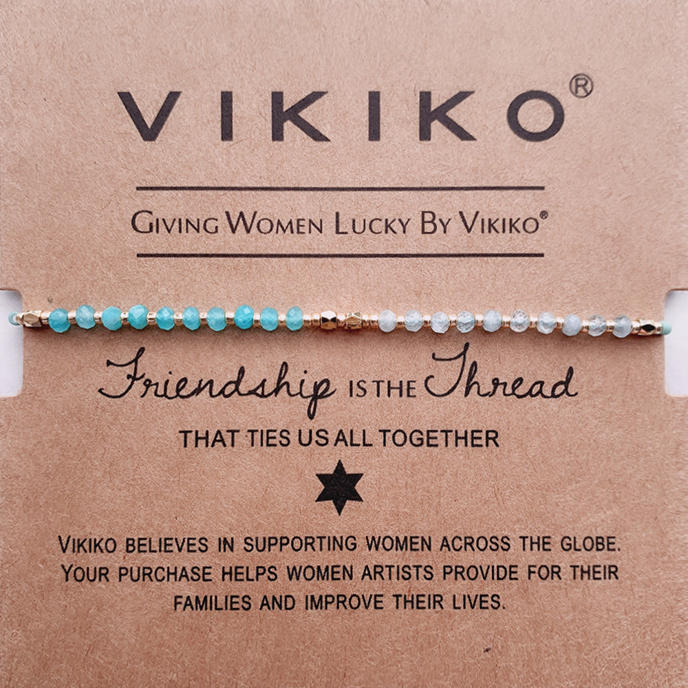 VIKIKO Dainty Bracelet for Women Handmade Beaded Bracelet Miyuki Beads Bracelet Set