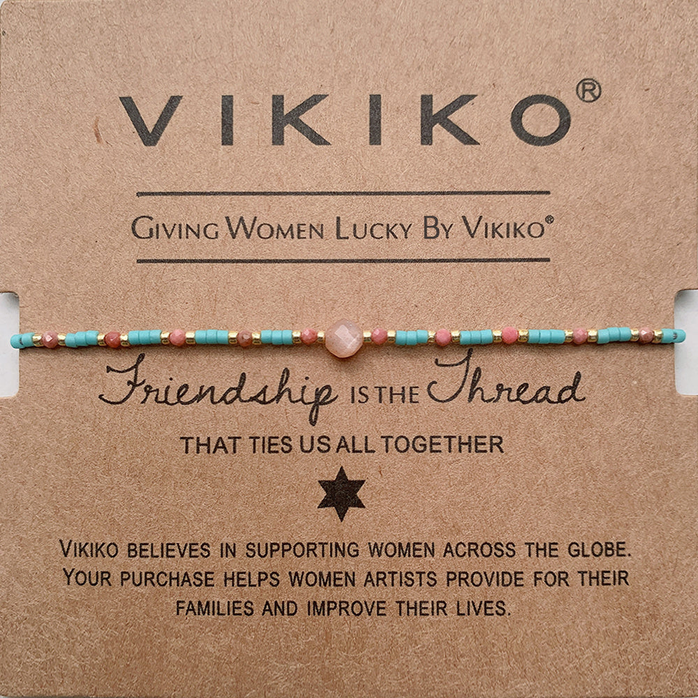 VIKIKO Natural Stone Bracelet Jewelry Miyuki Dainty Bracelet Gift for Her