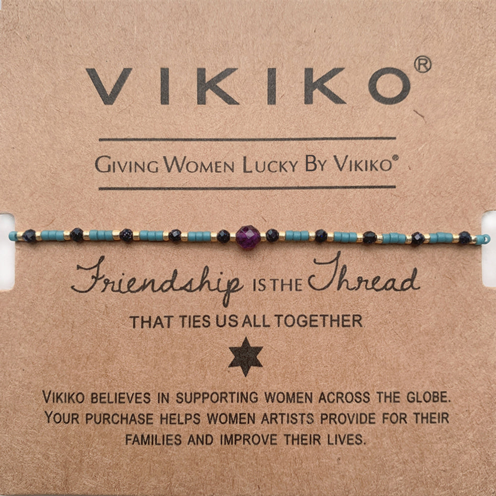VIKIKO Natural Stone Bracelet Jewelry Miyuki Dainty Bracelet Gift for Her