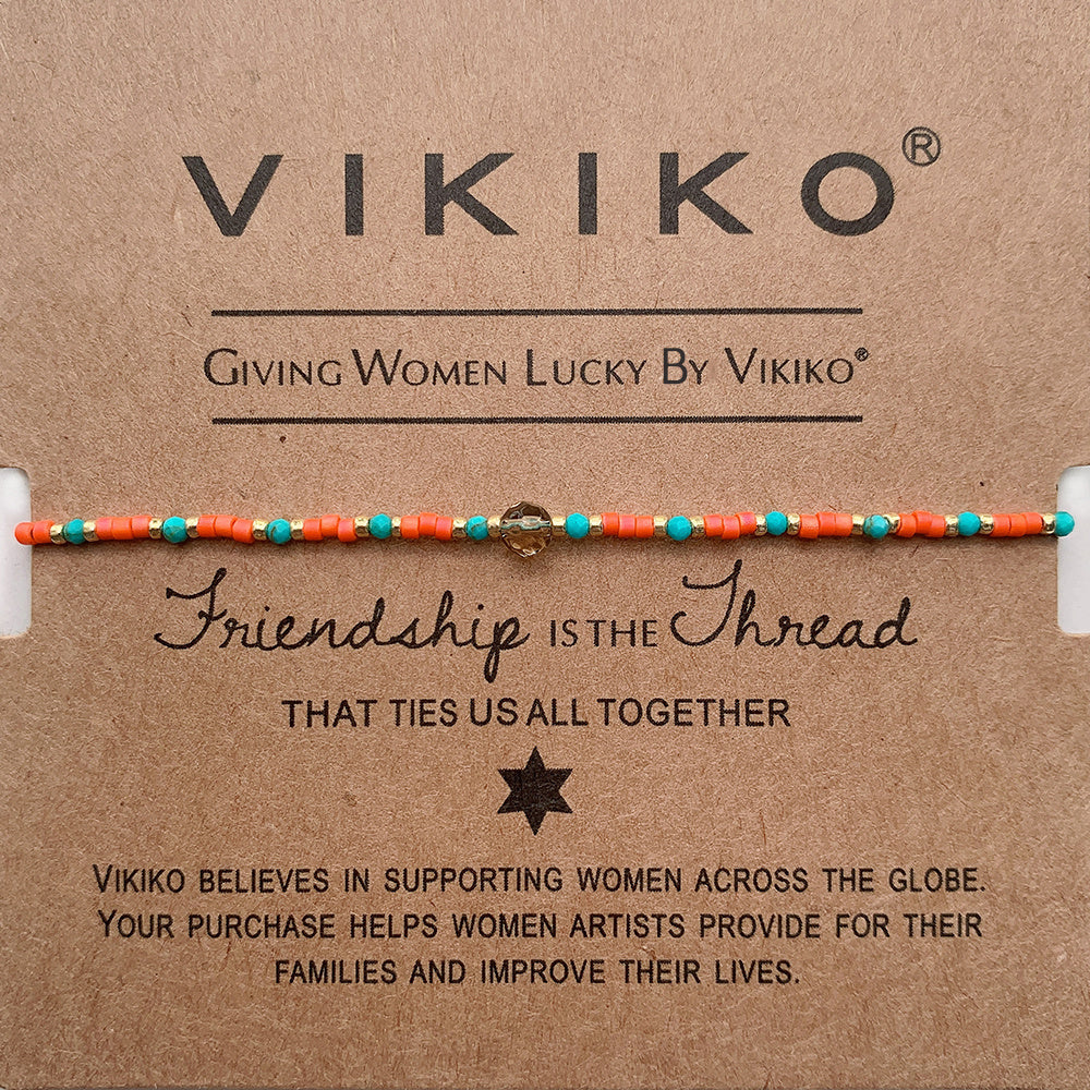 VIKIKO Natural Stone Bracelet Jewelry Miyuki Dainty Bracelet Gift for Her