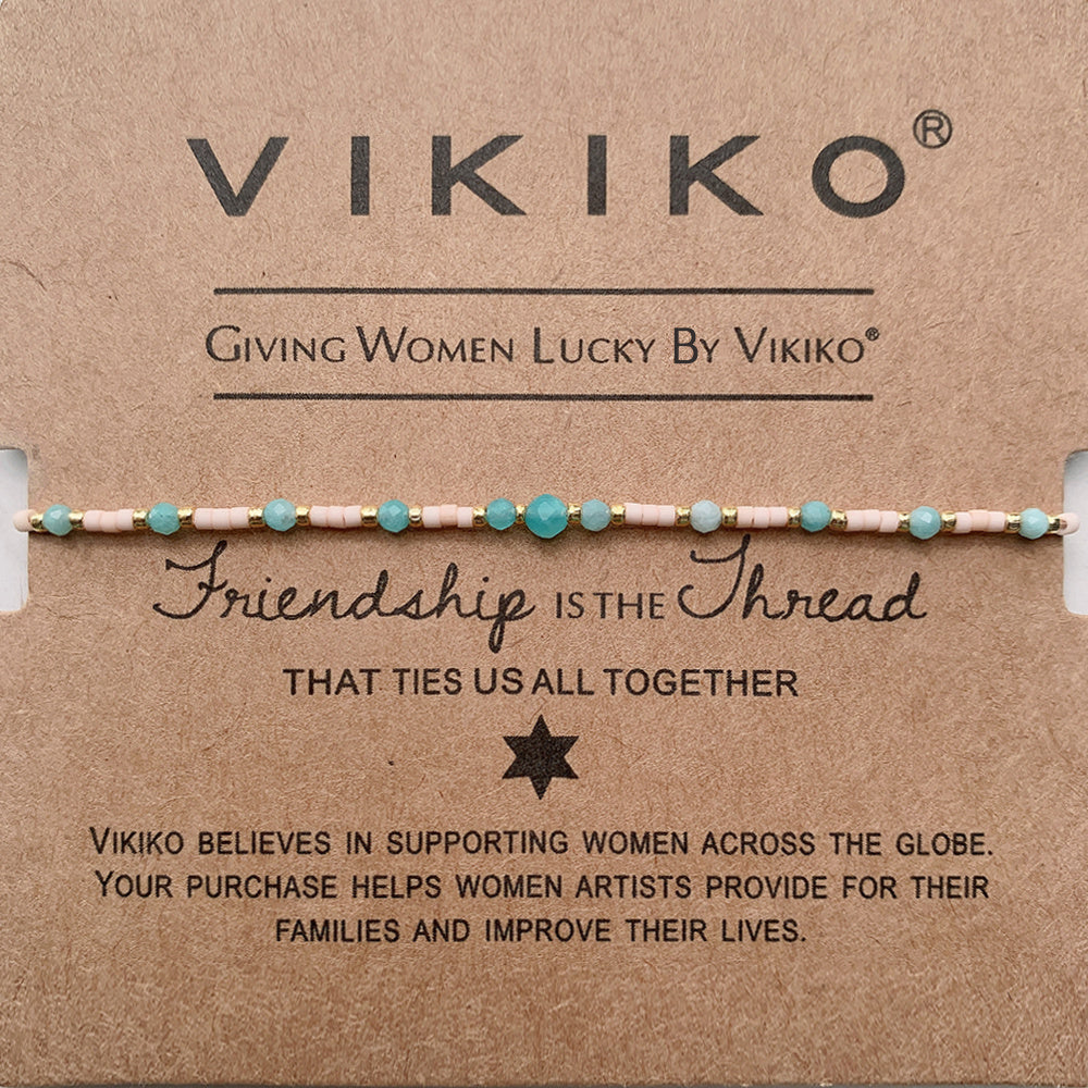 VIKIKO Natural Stone Bracelet Jewelry Miyuki Dainty Bracelet Gift for Her