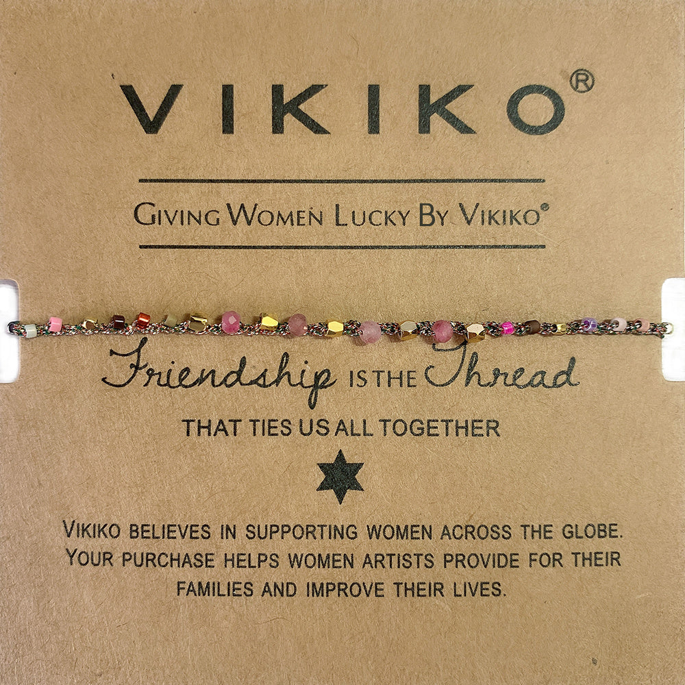 VIKIKO Purple Beads Bracelets Set for Women Miyuki Seed Beads Bracelet Natural Faceted Stone Bracelet