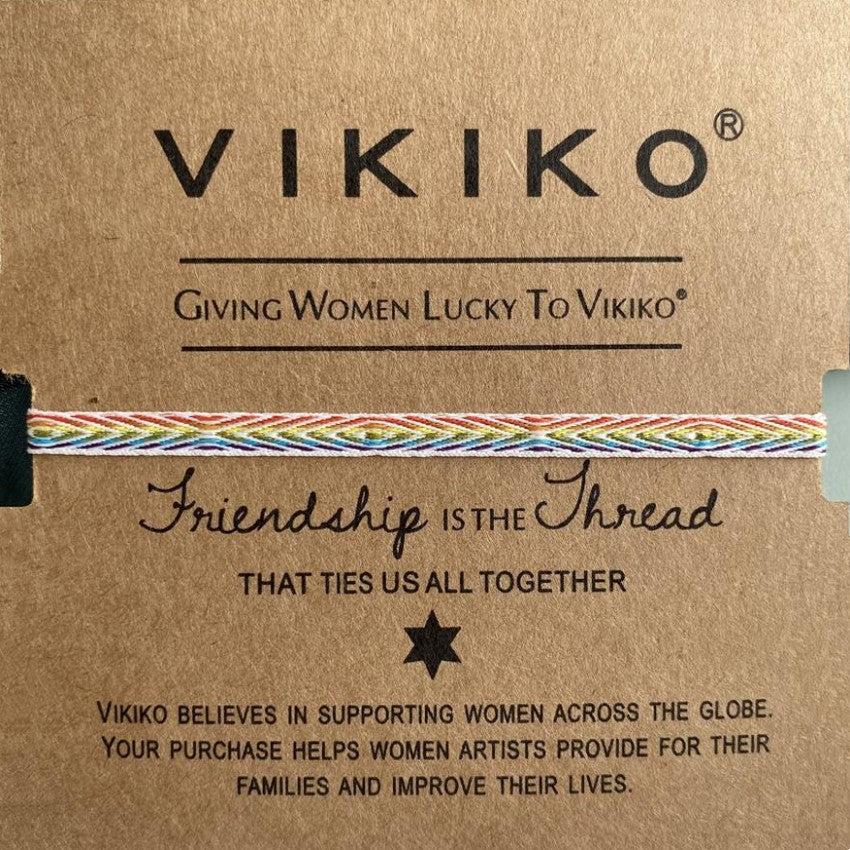 VIKIKO Bracelet Set Jewelry for Women Handwoven Rainbow Fabric Bracelet Miyuki Beads Bracelet