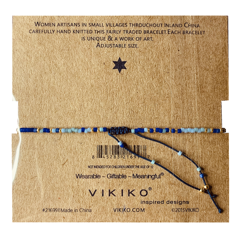 VIKIKO Miyuki Beads Dainty Bracelet Set Natural Stone Pearl Adjustable Rope Bracelet Jewelry