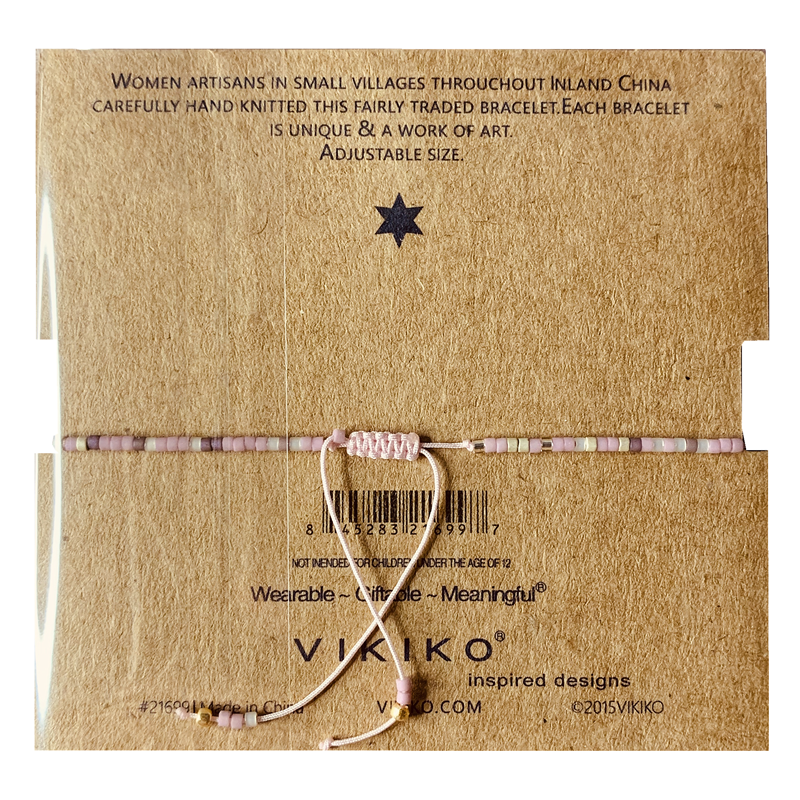 VIKIKO Purple Miyuki Beads Dainty Bracelet Set Tourmaline Spinel Amethyst Natural Stone Pearl Adjustable String Bracelet Jewelry