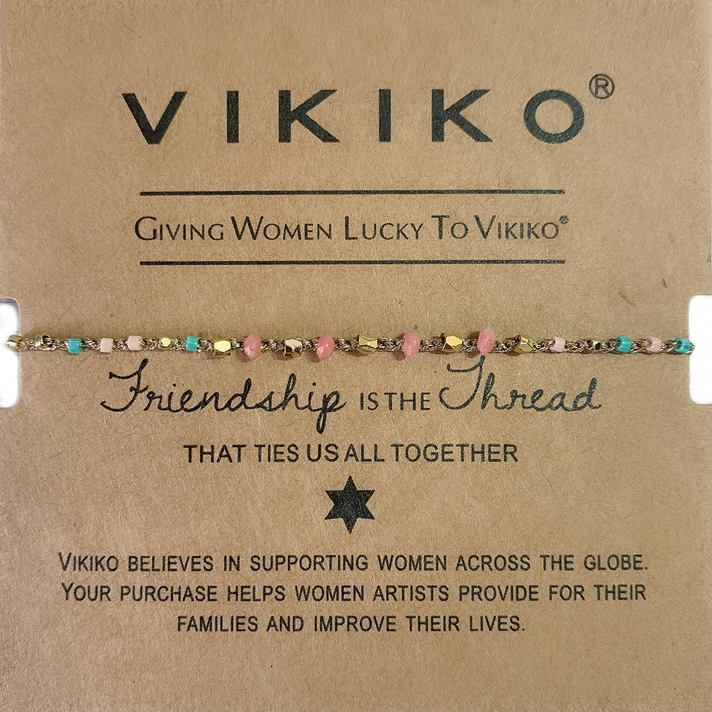 VIKIKO Handwoven Friendship Bracelet for Women Miyuki Natural Stone Mix Beads Bracelets Jewelry Gift