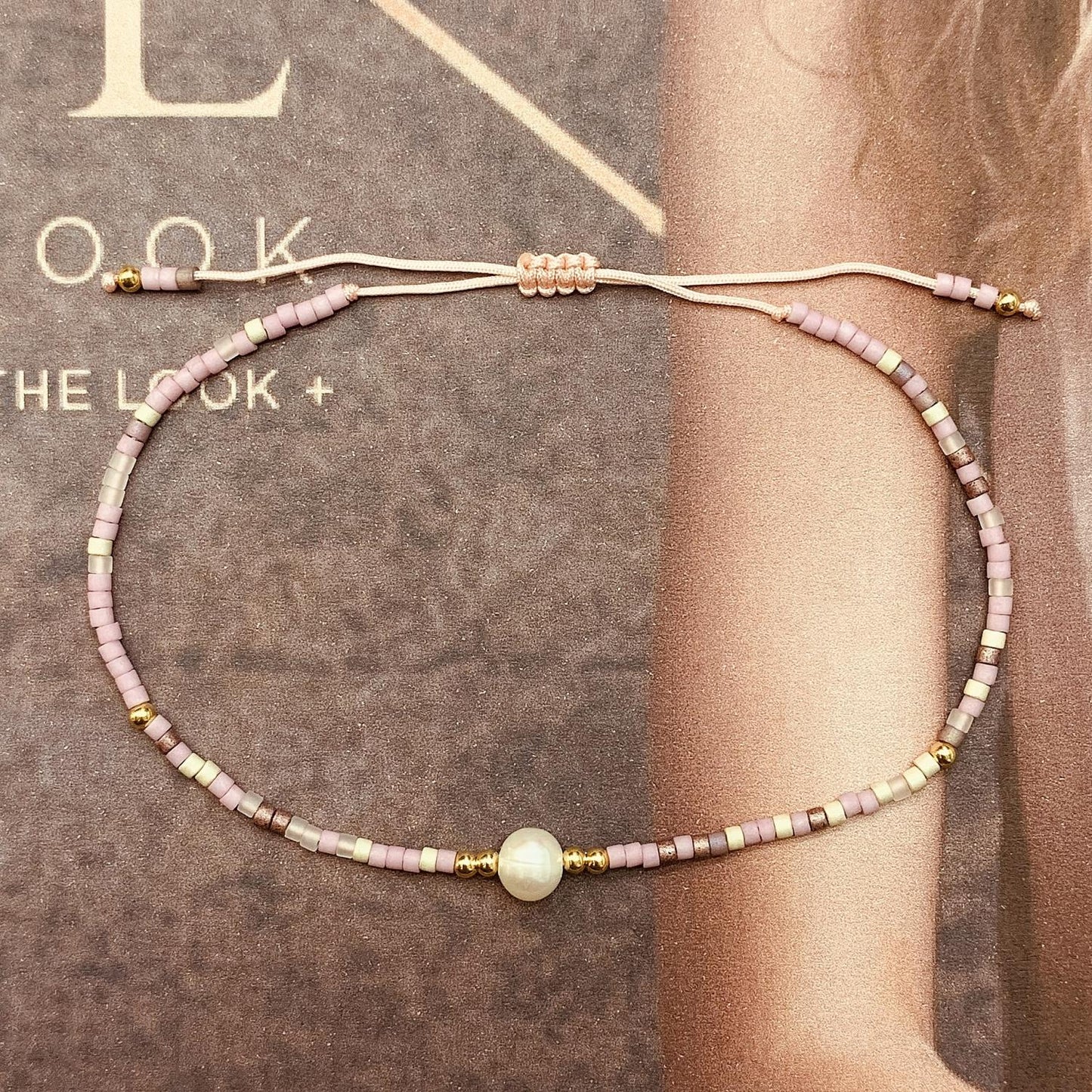 VIKIKO Mix Color Miyuki Delica Beads Dainty Bracelet Freshwater Pearl Bracelets