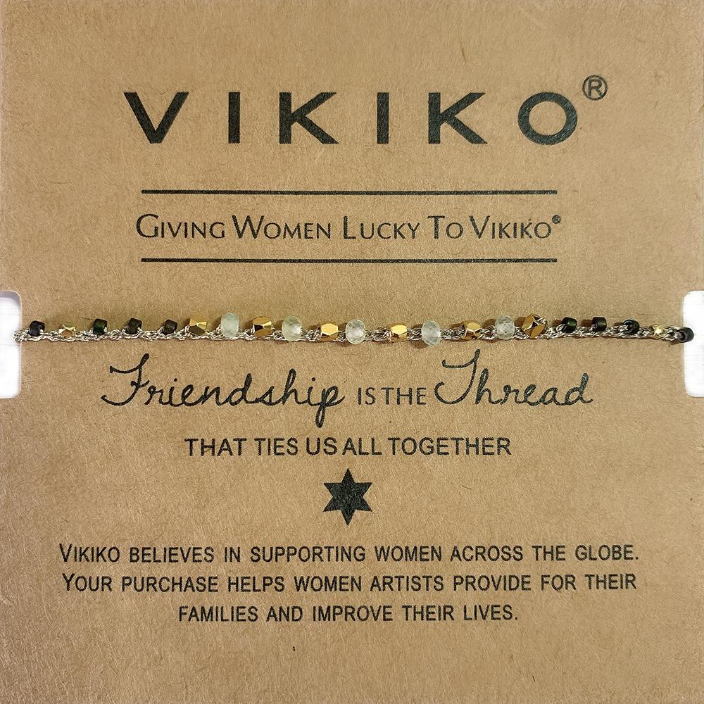 VIKIKO Handwoven Friendship Bracelet for Women Miyuki Natural Stone Mix Beads Bracelets Jewelry Gift